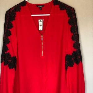 NEW Express blouse with lace detail size M